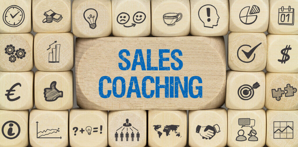 sales coaching wooden cubes